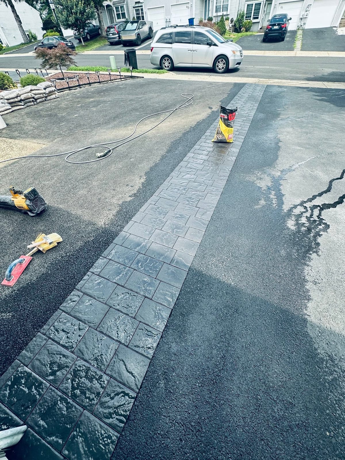 Sealed Stone Walkway Installation