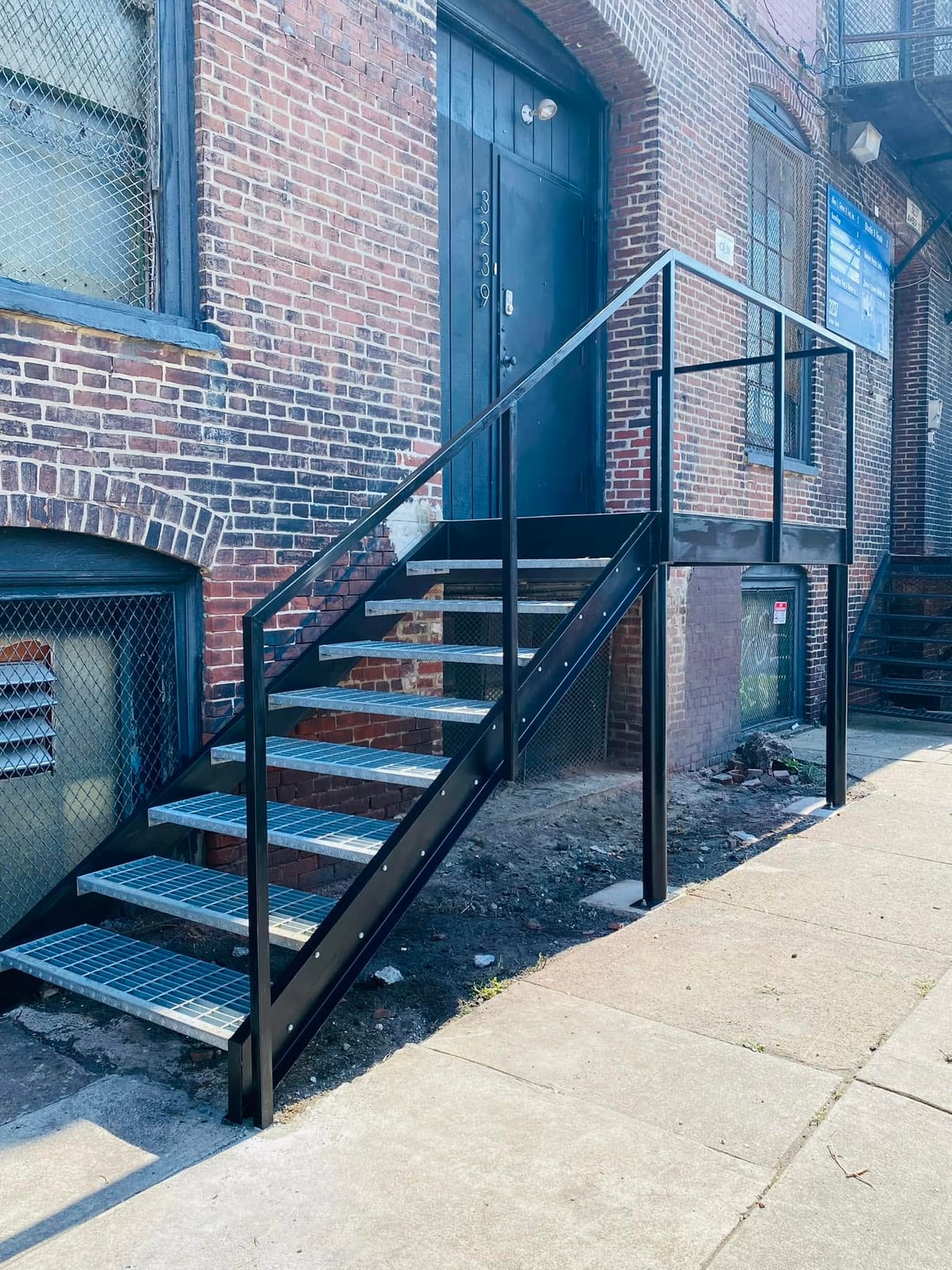 Custom Steel Entry Porch & Stair Construction
