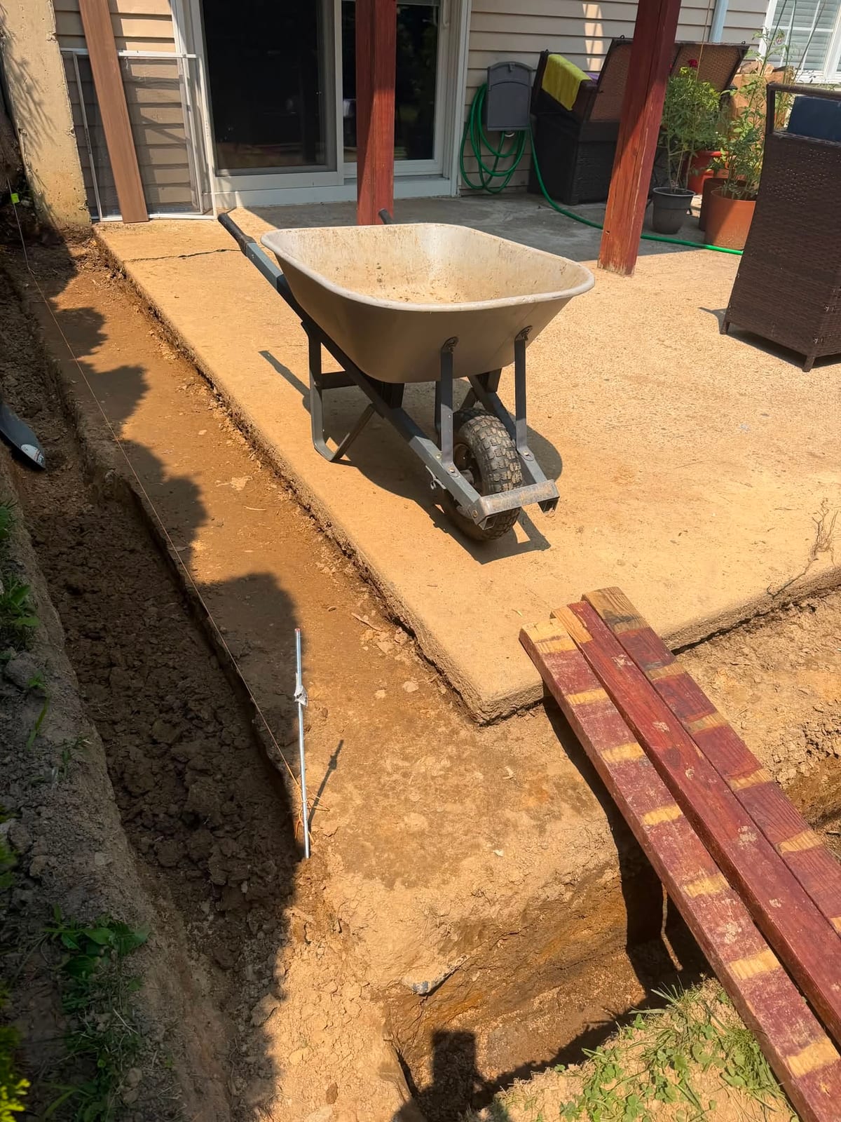 Concrete Patio Rebuild — before