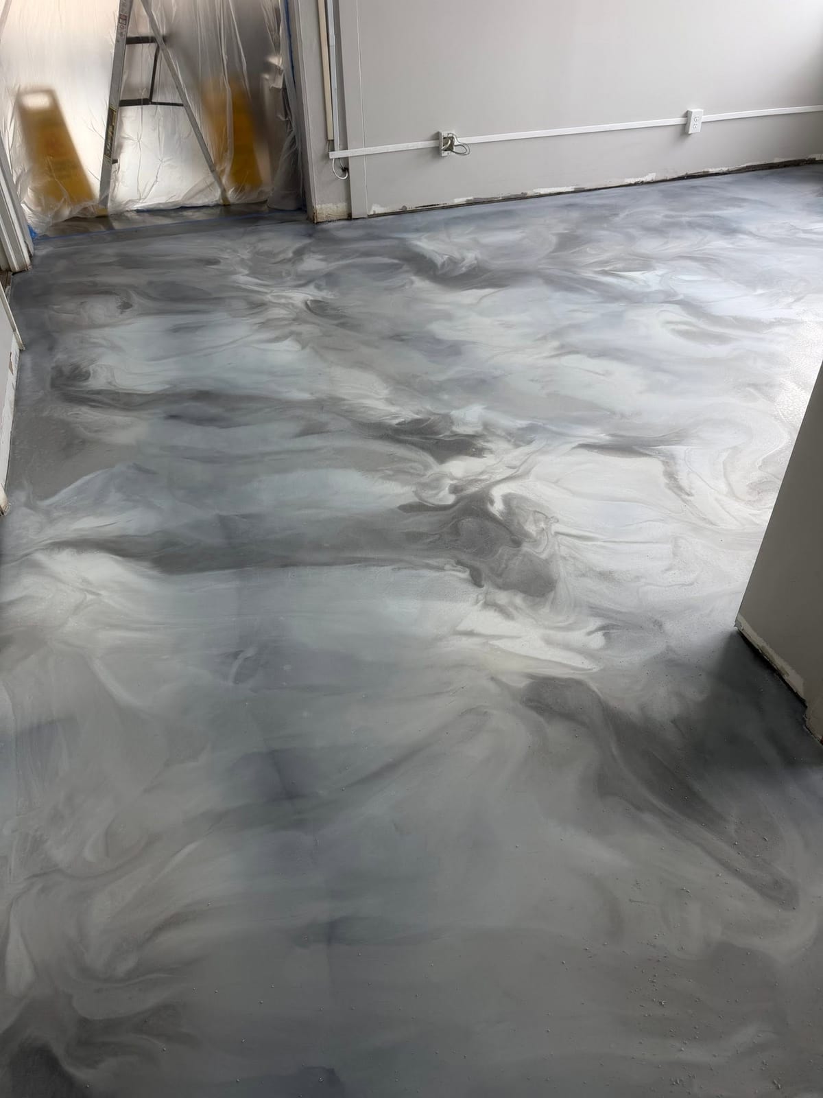 Custom Metallic Epoxy Flooring with Marble Finish — after