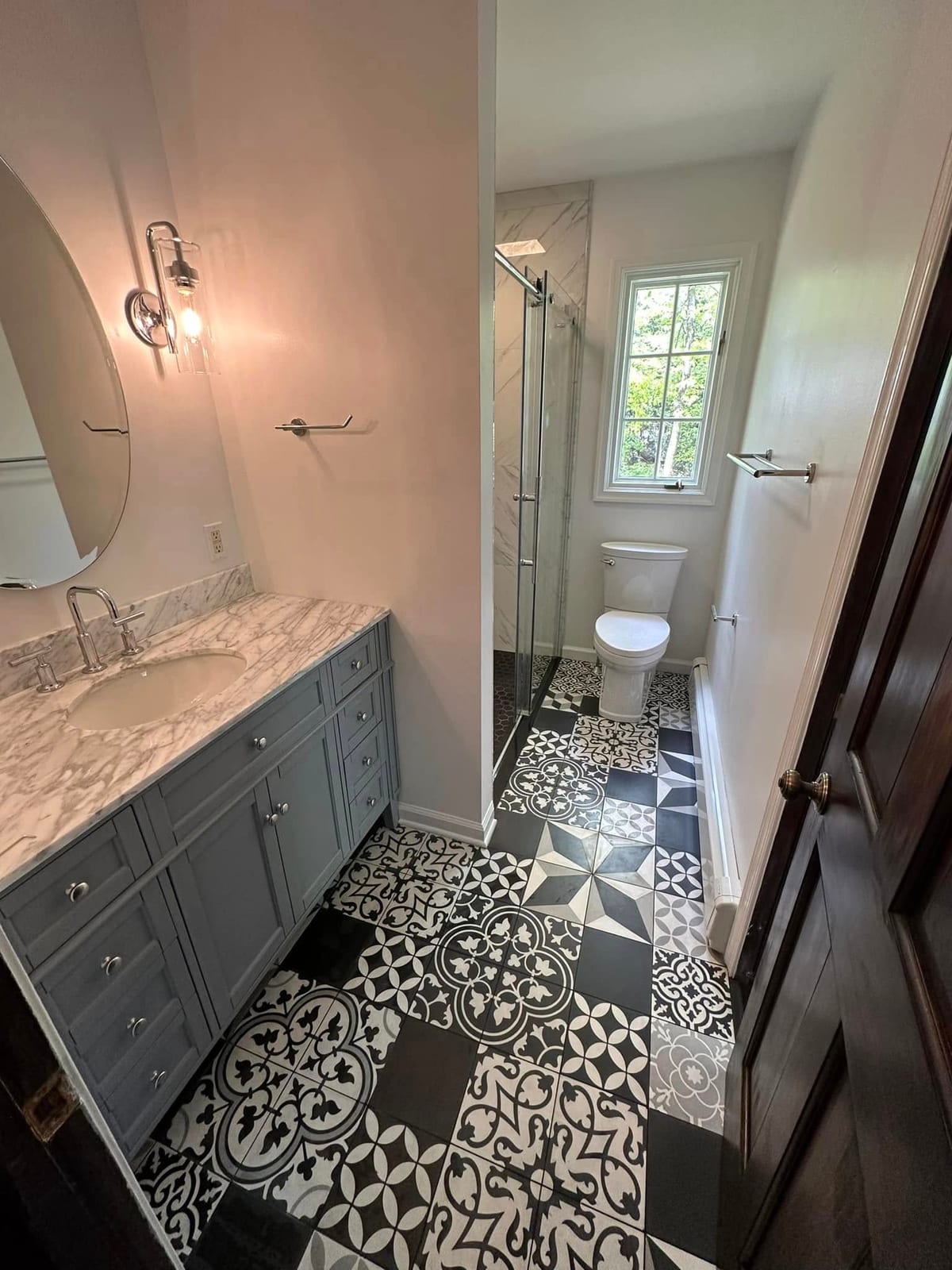 Full Bathroom Renovation with Custom Tile Shower — after