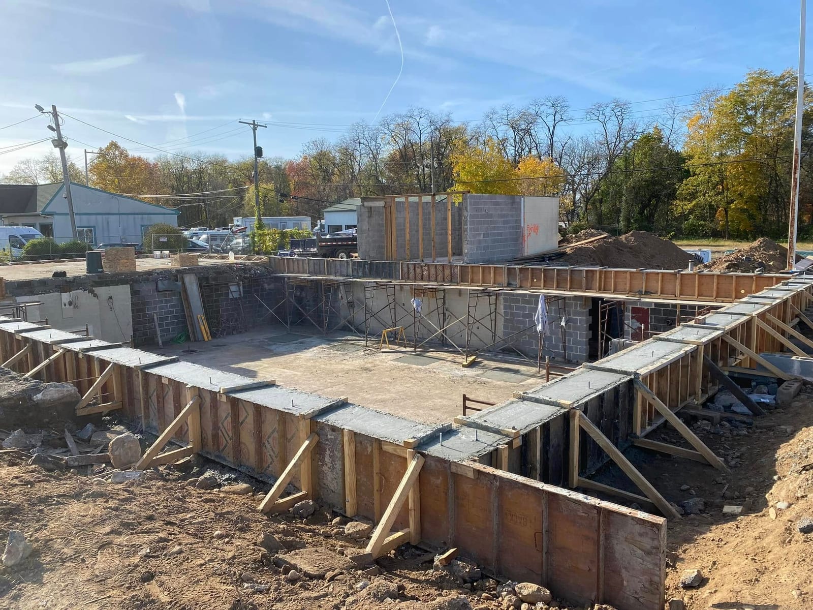Reinforced Concrete Foundations & Structural Tie Beam — before